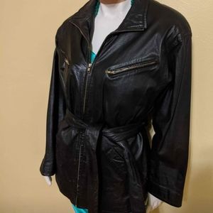 Size L, Women's Leather insulated jacket.